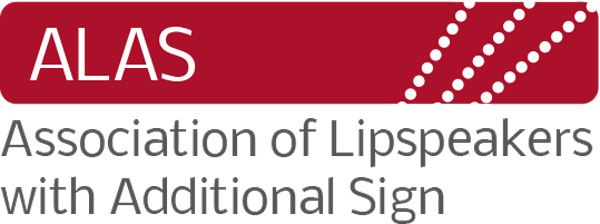 Lipspeaking with sign logo