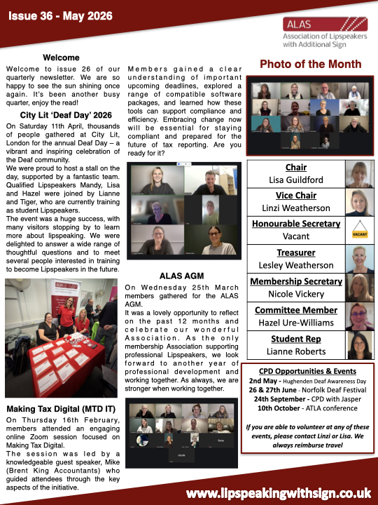 ALAS Newsletter - Issue 36